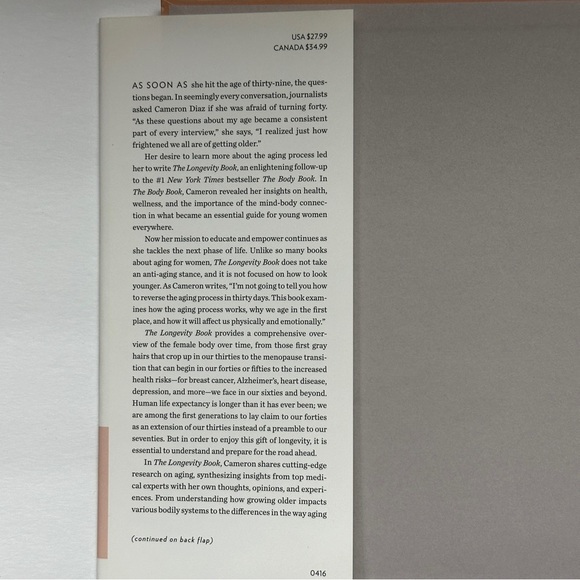 The Longevity Book by Cameron Diaz & Sandra Bark | SIGNED | Hardcover Book - Picture 5 of 12